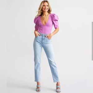 Free People‎ Va Va Voop Bodysuit in Wildberry Purple.